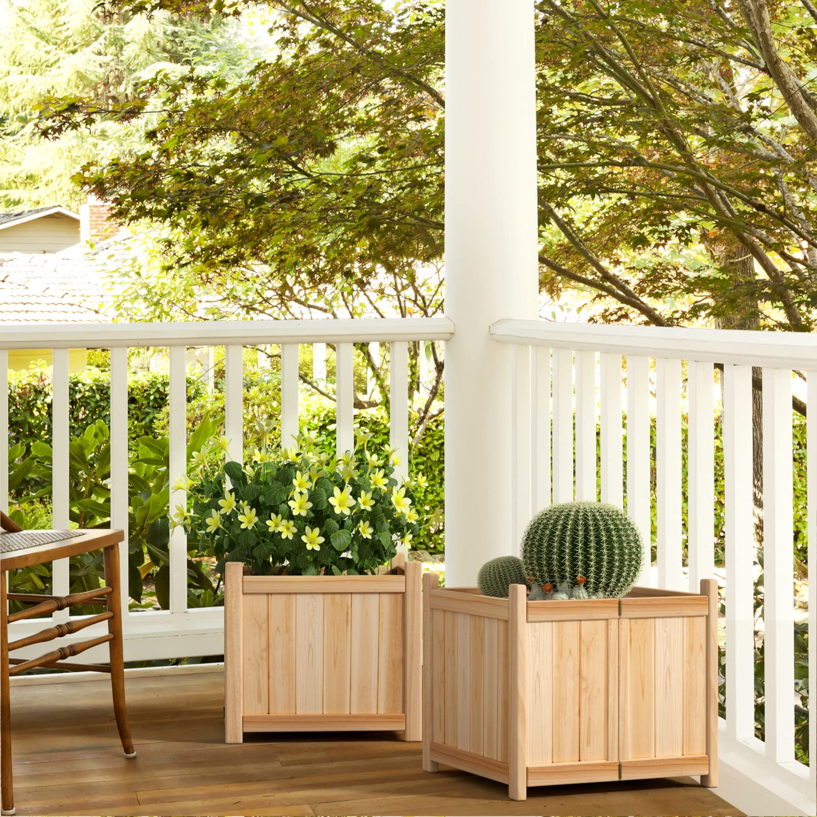 Amazon.com : Giantex Raised Garden Bed, Folding Wood Planter for